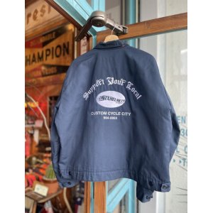 画像: SIXHELMETS CHOPPERS “SUPPORT YOUR LOCAL” EMBROILED WORK JACKET NAVY XL