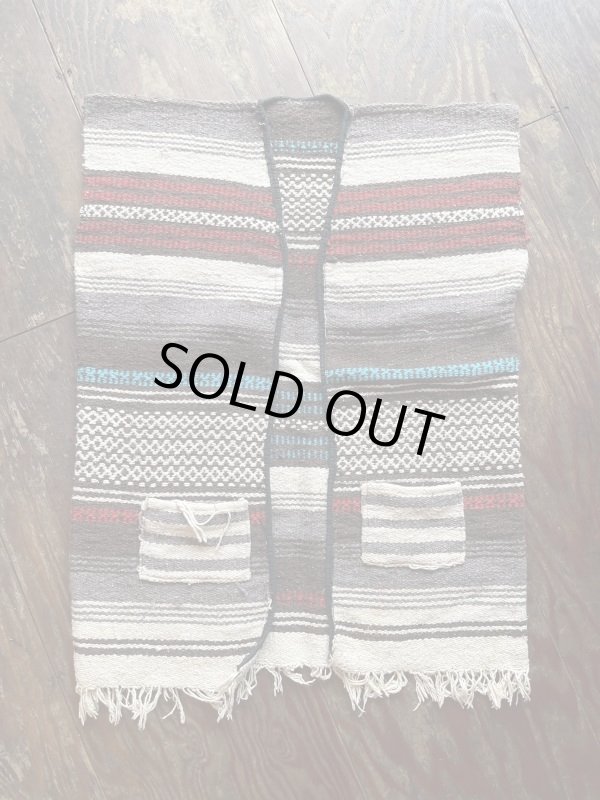 画像1: VINTAGE 70s MEXICAN RUG VEST (10)