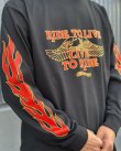 画像2: SIXHELMETS CHOPPERS “LIVE TO RIDE RIDE TO LIVE FLAME L/S T-SHIRT BLACK