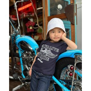 画像: SIXHELMETS CHOPPERS “LIVE TO RIDE RIDE TO LIVE” T-SHIRT KIDS SIZE NAVY