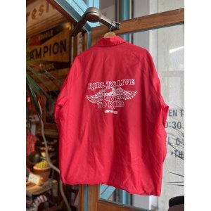 画像: SIXHELMETS CHOPPERS “LIVE TO RIDE RIDE TO LIVE” VTG COACH JACKET RED XL