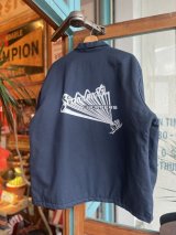 画像: SIXHELMETS CHOPPERS DRAWN BY HOODOOMAN VTG WORK JACKET NAVY XL