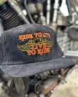 画像2: SIXHELMETS LIVE TO RIDE RIDE TO LIVE VINTAGE CORDUROY TRUCKER CAP BLACK×RED