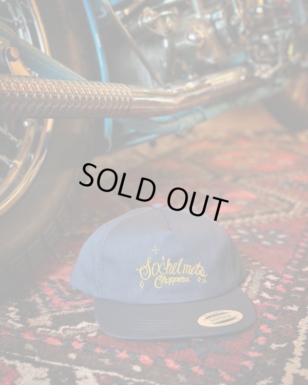 画像1: SIXHELMETS CHOPPERS CAP DRAWN BY BOULEVARD FEVER ART NAVY×GOLD