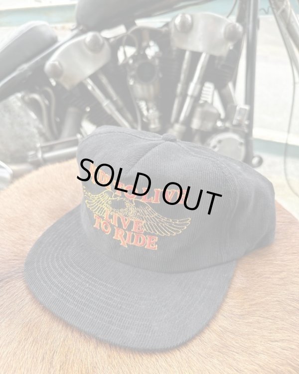 画像1: SIXHELMETS “LIVE TO RIDE RIDE TO R LIVE” CORDUROY CAP BLACK×RED