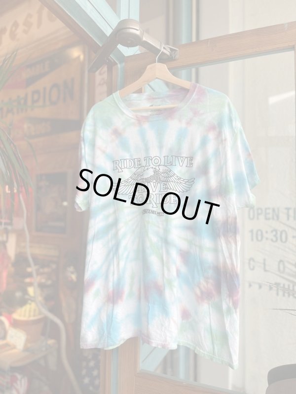 画像1: SIXHELMETS  LIVE TO RIDE RIDE TO LIVE TIE DYE T-SHIRT 2XL