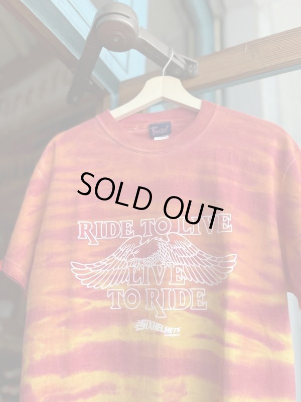 画像2: SIXHELMETS  LIVE TO RIDE RIDE TO LIVE TIE DYE T-SHIRT M