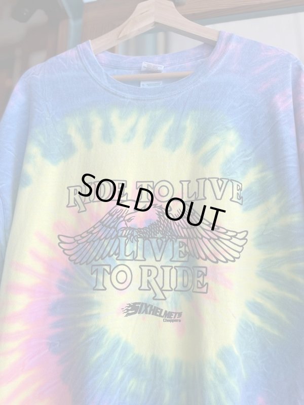 画像2: SIXHELMETS  LIVE TO RIDE RIDE TO LIVE TIE DYE T-SHIRT XL