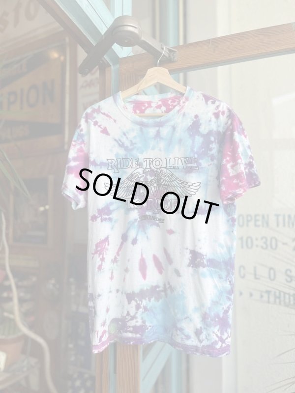 画像1: SIXHELMETS  LIVE TO RIDE RIDE TO LIVE TIE DYE POCKET T-SHIRT M