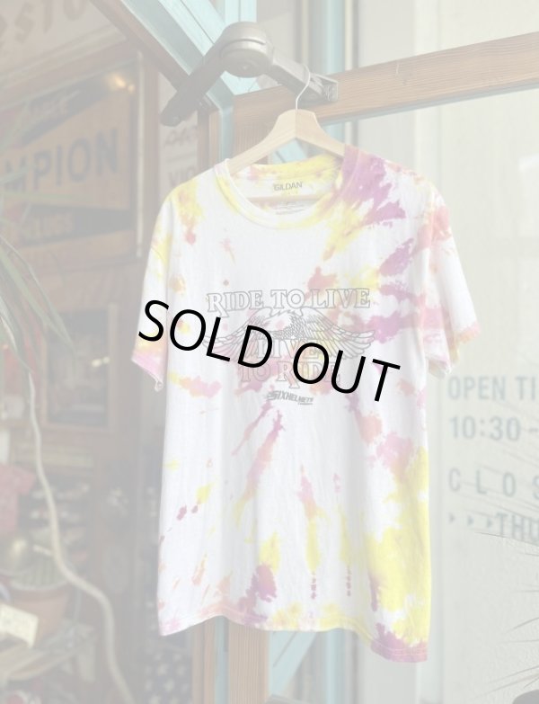 画像1: SIXHELMETS  LIVE TO RIDE RIDE TO LIVE TIE DYE T-SHIRT L