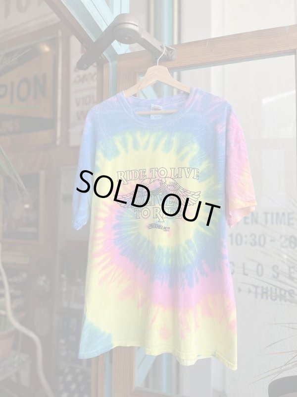 画像1: SIXHELMETS  LIVE TO RIDE RIDE TO LIVE TIE DYE T-SHIRT XL