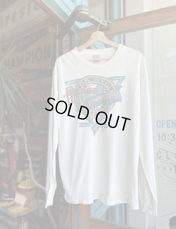 画像1: VINTAGE 1991 HARLEY DAVIDSON LONG SLEEVE T-SHIRT WHITE  L