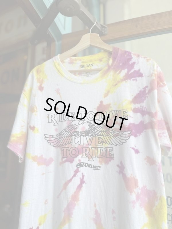 画像2: SIXHELMETS  LIVE TO RIDE RIDE TO LIVE TIE DYE T-SHIRT L