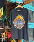 画像1: 90s HARLEY DAVIDSON FLAME BAR&SHIELD LOGO T-SHIRT M