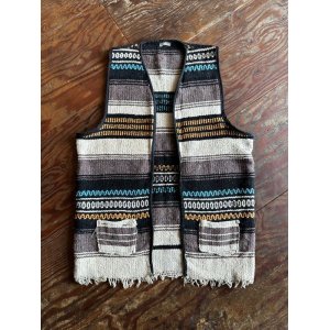 画像: VINTAGE 60-70s MEXICAN RUG CUSTOMISED VEST (8)