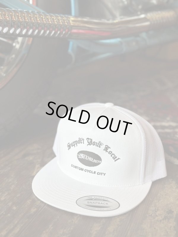 画像1: SIXHELMETS CHOPPERS “SUPPORT YOUR LOCAL” MESH CAP WHITE