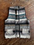 画像1: VINTAGE 60-70s MEXICAN RUG CUSTOMISED VEST (13)