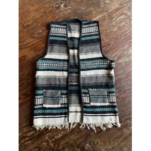 画像: VINTAGE 60-70s MEXICAN RUG CUSTOMISED VEST (11)