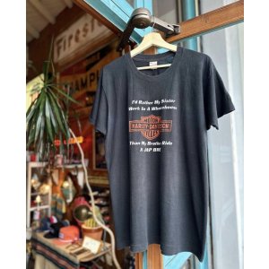 画像: VINTAGE 80s HARLEY DAVIDSON “I'D RATHER MY SISTER WORK IN A WHOREHOUSE THAN MY BROTHER RIDE A JAP BIKE” T-SHIRT   