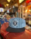 画像1: VINTAGE NOS 90s LOS ANGELES RAIDERS CHAMBRAY TRUCKER CAP