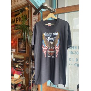 画像: VINTAGE 1987 HARLEY DAVIDSON EAGLE LOGO ONLY THE BEST OFFICIAL T-SHIRT L