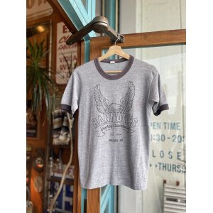 画像: VINTAGE 80s HARLEY DAVIDSON EAGLE LOGO NO1 RINGER T-SHIRT M