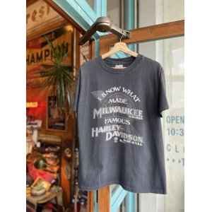 画像: VINTAGE 80s I KNOW WHAT MADE FAMOUS HARELY DAVIDSON BRUNSWICK OFFICIAL T-SHIRT BLACK XL