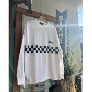 画像: SIXHELMETS CHOPPERS CHECKER LINE L/S T-SHIRT WHITE