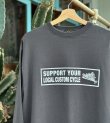 画像3: SIXHELMETS CHOPPERS “SUPPORT YOUR LOCAL CUSTOM CYCLE” L/S T-SHIRT SUMI×WHITE