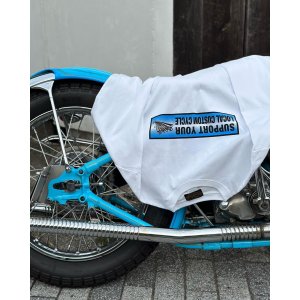 画像: SIXHELMETS CHOPPERS “SUPPORT YOUR LOCAL CUSTOM CYCLE” L/S T-SHIRT WHITE×SAXE