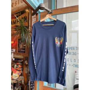 画像: HARLEY DAVIDSON WING LOGO LONG SLEEVE T-SHIRT NAVY