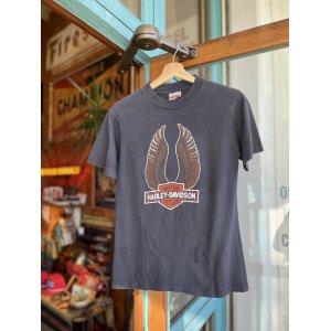 画像: VINTAGE 80s HARLEY DAVIDSON WING LOGO T-SHIRT S