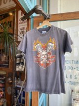 画像: VINTAGE 80s HARLEY DAVIDSON SKULL LOGO HOG BROS T-SHIRT M