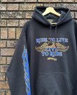 画像2: SIXHELMETS CHOPPERS “RIDE TO LIVE LIVE TO RIDE” HOODIE BLACK