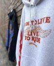 画像3: SIXHELMETS CHOPPERS “RIDE TO LIVE LIVE TO RIDE” HOODIE GRAY