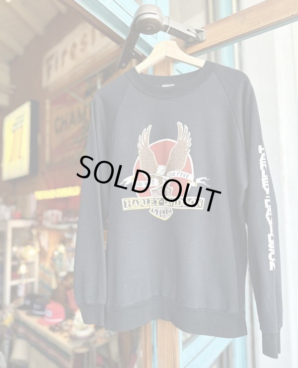 画像1: VINTAGE 80s HARLEY DAVIDSON “RIDE HARD DIE FREE” SWEATSHIRT XL