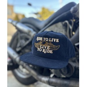 画像: SIXHELMETS “LIVE TO RIDE RIDE TO R LIVE” CORDUROY CAP NAVY