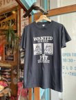 画像1: VINTAGE 70s WANTED BIKERS SKULL “THE PIT” T-SHIRT  L