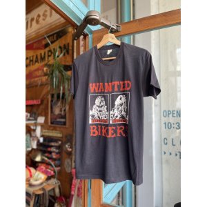 画像: VINTAGE 70s WANTED BIKERS SKULL T-SHIRT 