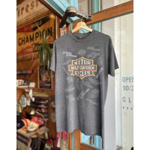 画像: VINTAGE 80s HARLEY DAVIDSON BAR&SHIELD DUSTY’S CYCLE T-SHIRT L