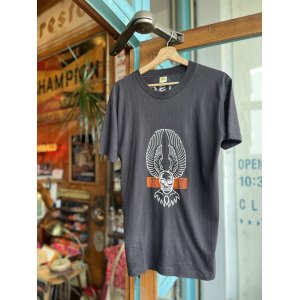 画像: VINTAGE 70s HARLEY DAVIDSON SKULL WING LOGO T-SHIRT L