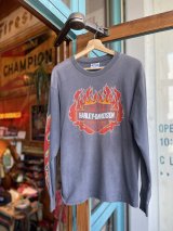 画像: VINTAGE 80s HARLEY DAVIDSON BAR&SHIELD FLAMES LONG SLEEVE T-SHIRT L