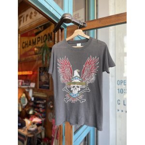 画像: VINTAGE 70s HARLEY DAVIDSON SKULL WING T-SHIRT L