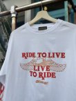 画像2: SIXHELMETS CHOPPERS “LIVE TO RIDE RIDE TO LIVE FLAME L/S T-SHIRT WHITE