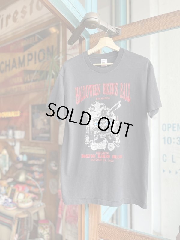画像1: 1995 HALLOWEEN BIKERS BALL MOTORCYCLE T-SHIRT L