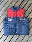 画像1: VINTAGE 70s CHAMPION SPARK PLUGS×CAR QUEST PUFFY RACING VEST L