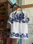 画像1: VINTAGE 80s SNAP ON TOOLS ROYAL PALMS ALOHA SHIRT S