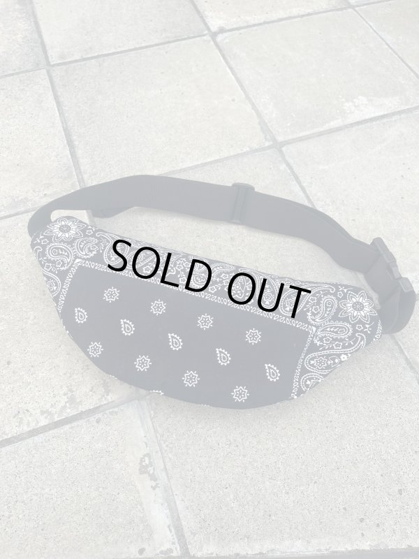 画像2: BANDANA REMAKE PAISLEY FANNY PACK FROM US MADE BANDANA BLACK