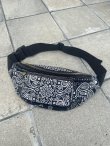 画像1: BANDANA REMAKE PAISLEY FANNY PACK FROM US MADE BANDANA BLACK
