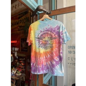 画像: 1991 HARLEY DAVIDSON EAGLE LOGO TIE DYE T-SHIRT L